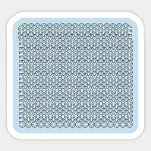 Japanese Waves Vintage Pattern Sticker